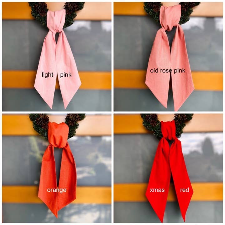 Belle Linen - Wholesale Wreath - 100% Premium Quality Linen Blank Wreath Sash2