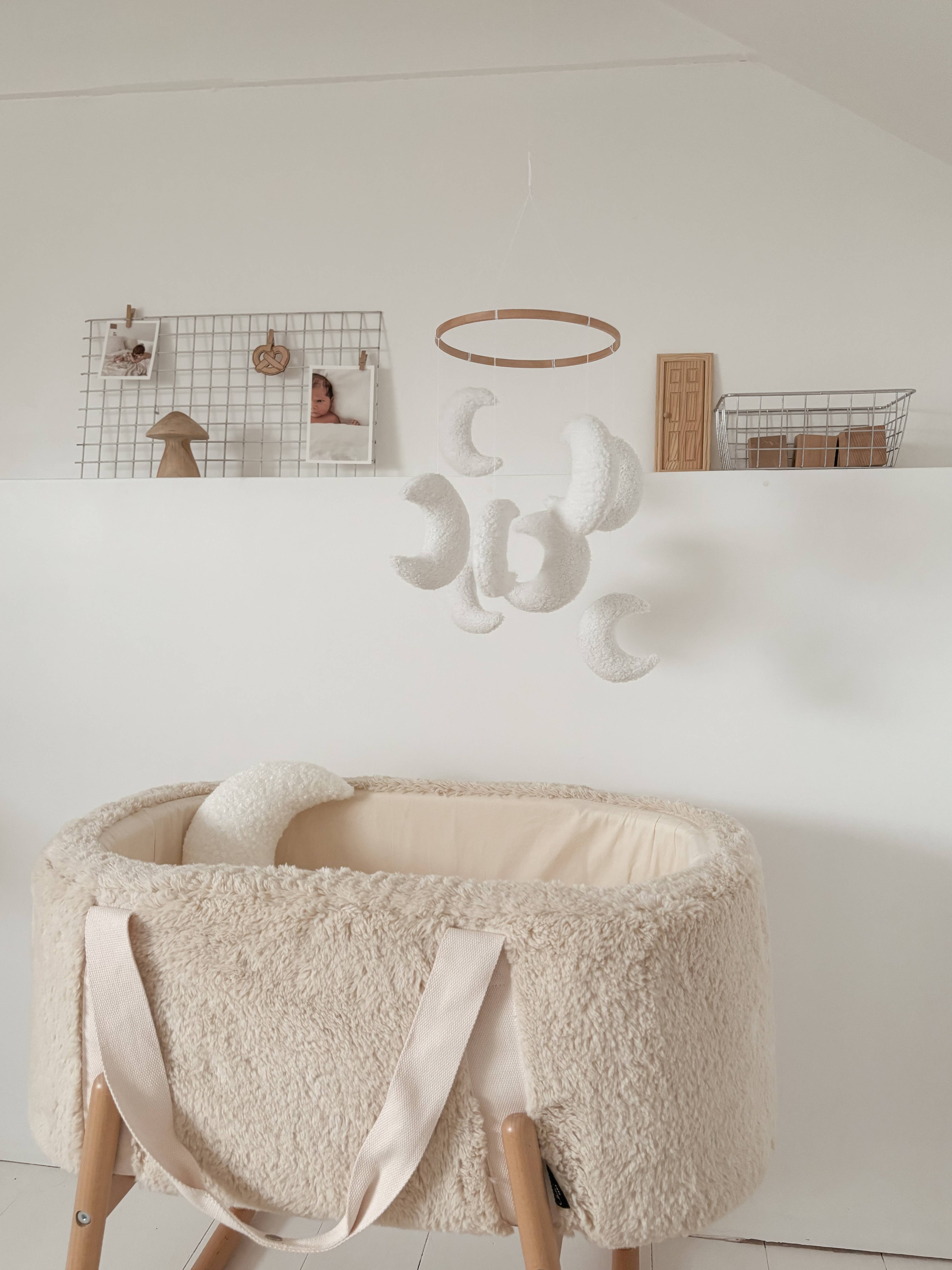 Edie & Joe - Wholesale Baby Mobile - Micro Boucle Mini Moon Mobile Nursery Decor2