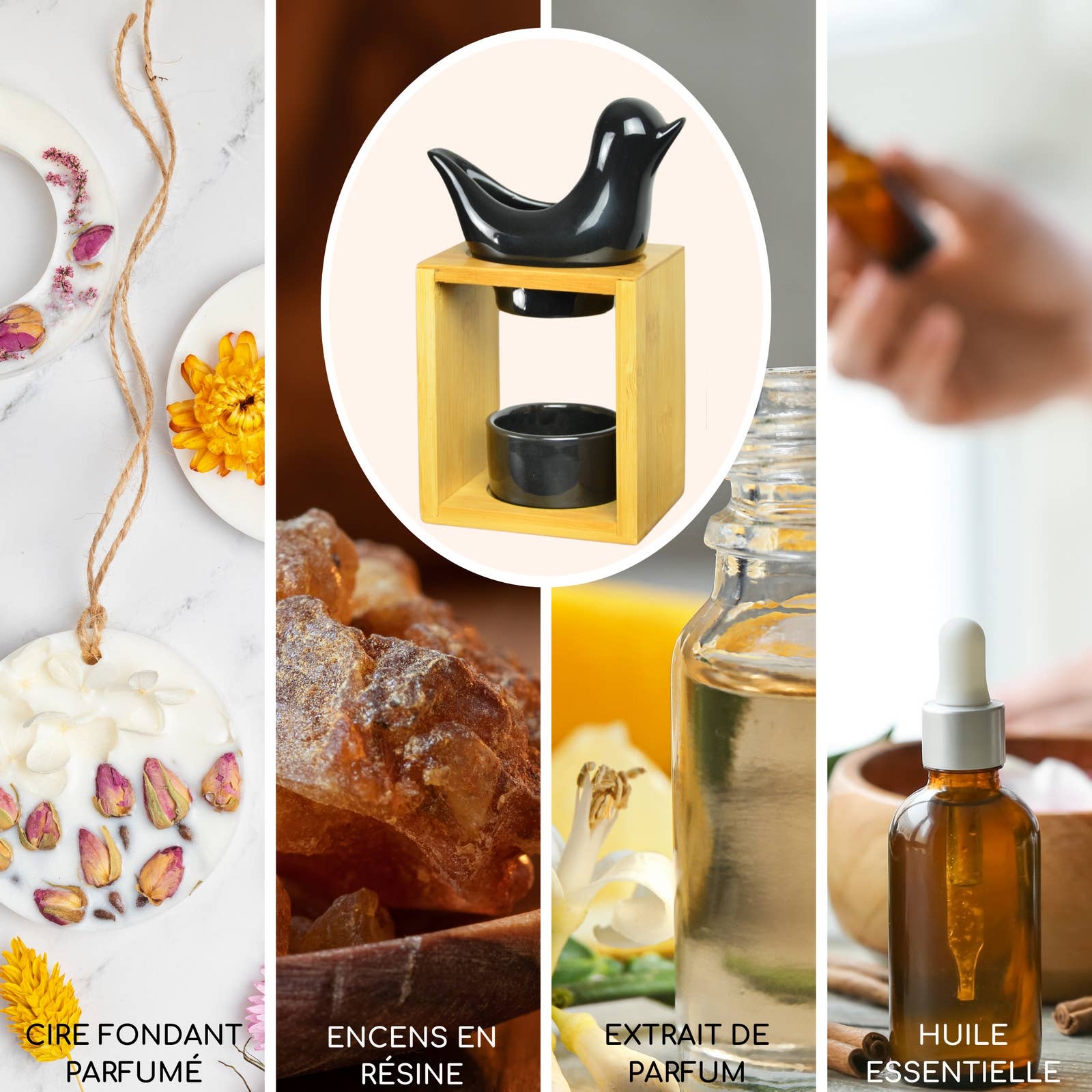 Zen'Arôme - Wholesale Waxbrander - Birdy zwarte geurkaarsen en brander3