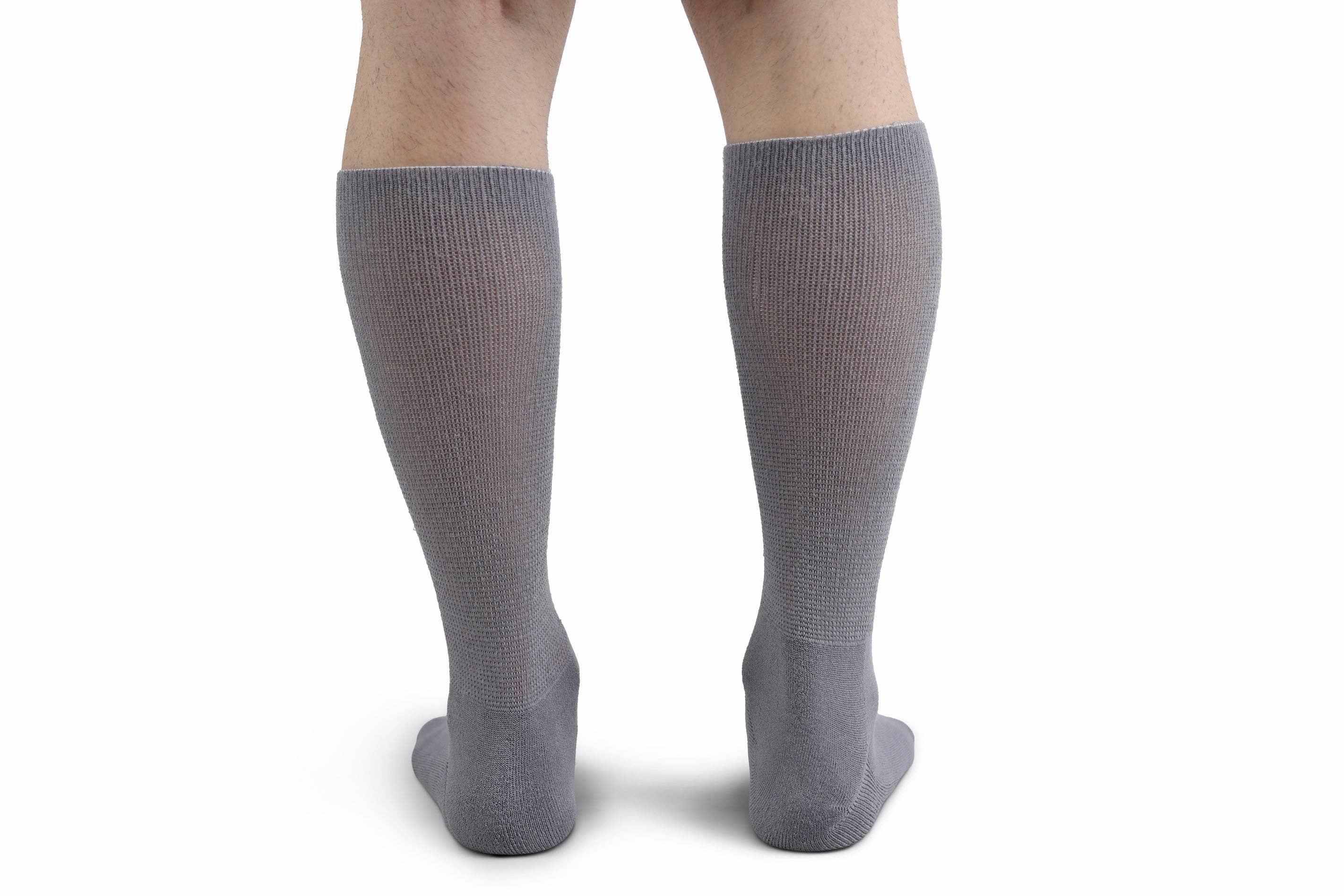 Happy Bits Socks - Vente Chaussettes – unisexe - Chaussettes diabétiques rembourrées en bambou - Gris2