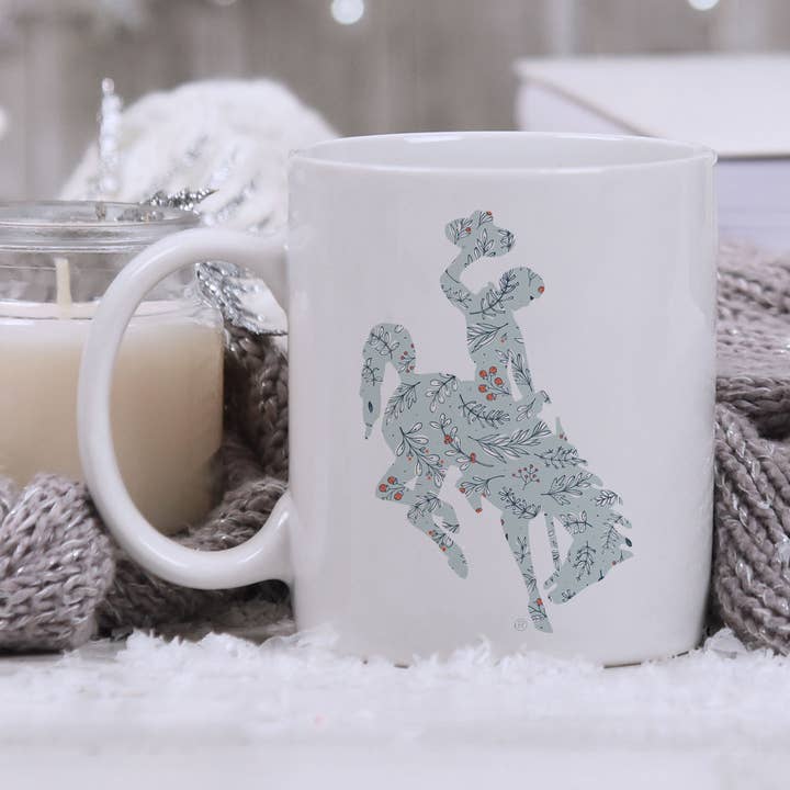 Blue Pip Berry Wyoming Steamboat White Ceramic Mug for wholesale by This Joyful Home