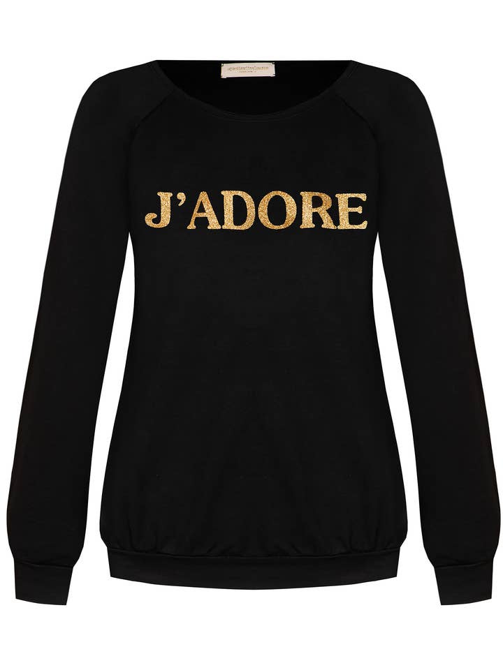 WOMEN'S SWEATSHIRT EMBROIDERED WITH JEWEL-EFFECT LUREX DETAILS for wholesale by apiedinudinelparco