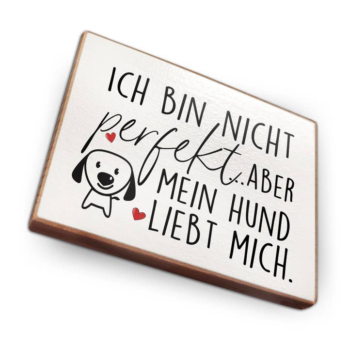 Íman de frigorífico em madeira de faia - Não Sou Perfeito Mas por atacado de wammi