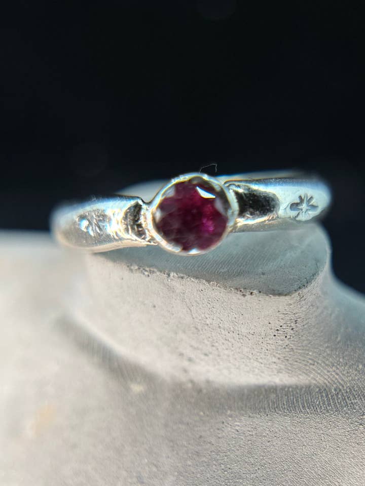 Ruby Slippers Stacker Ring for wholesale by Wild Wren Adornments