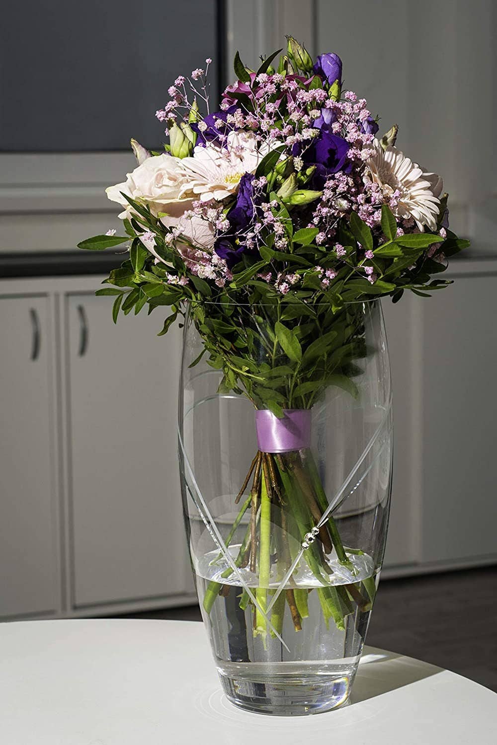 DIAMANTE – wholesale Vas – Diamante hjärta i hjärtat stora handskurna Crystal Barrel vas2