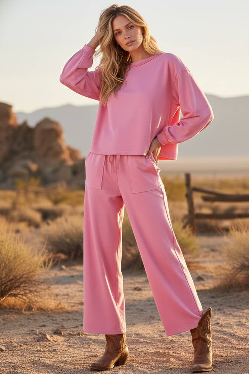 Sewn and Seen - Wholesale Lounge Set - Women's - SCUBA TOP AND PANT SETS