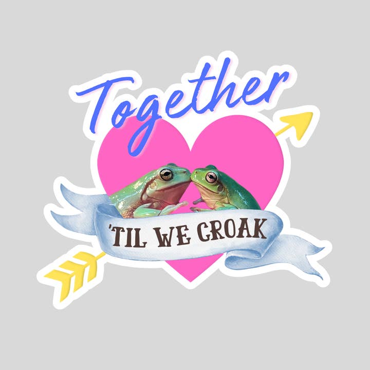 Philly Frogs - Wholesale Sticker - Together 'Til We Croak Vinyl Frog Sticker