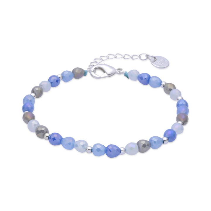 Pulsera Luxenter de Cristal Azul acabado en rodio - Likdu para venta al por mayor de Luxenter