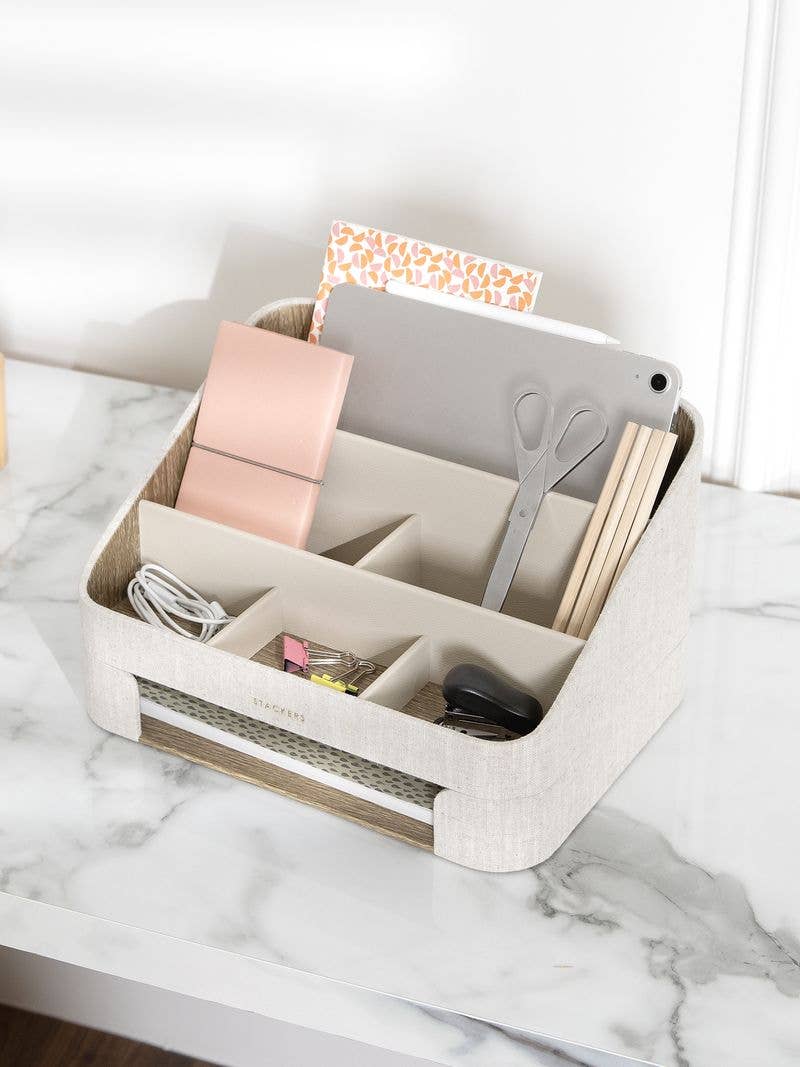 Stackers – wholesale Desk organiser – Desk Organiser Set - Oatmeal & Linen1