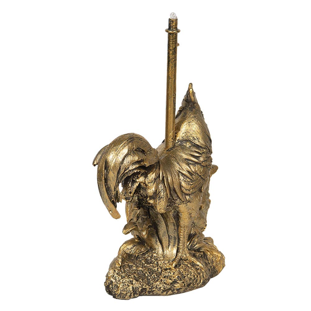 Clayre & Eef – wholesale Decorative figurine – 6LMP649 Decoration Rooster 19x19x30 cm Gold colored1