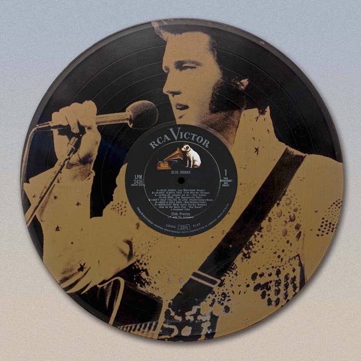 Elvis Presley Blue Hawaii 12" Black Vinyl Lp Laser Etched Wa for wholesale by Gold Record Outlet