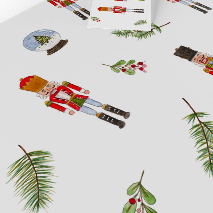Re-wrapped - Wholesale Flat Wrap - Christmas Tin Soldiers Wrapping Paper • ECO Friendly