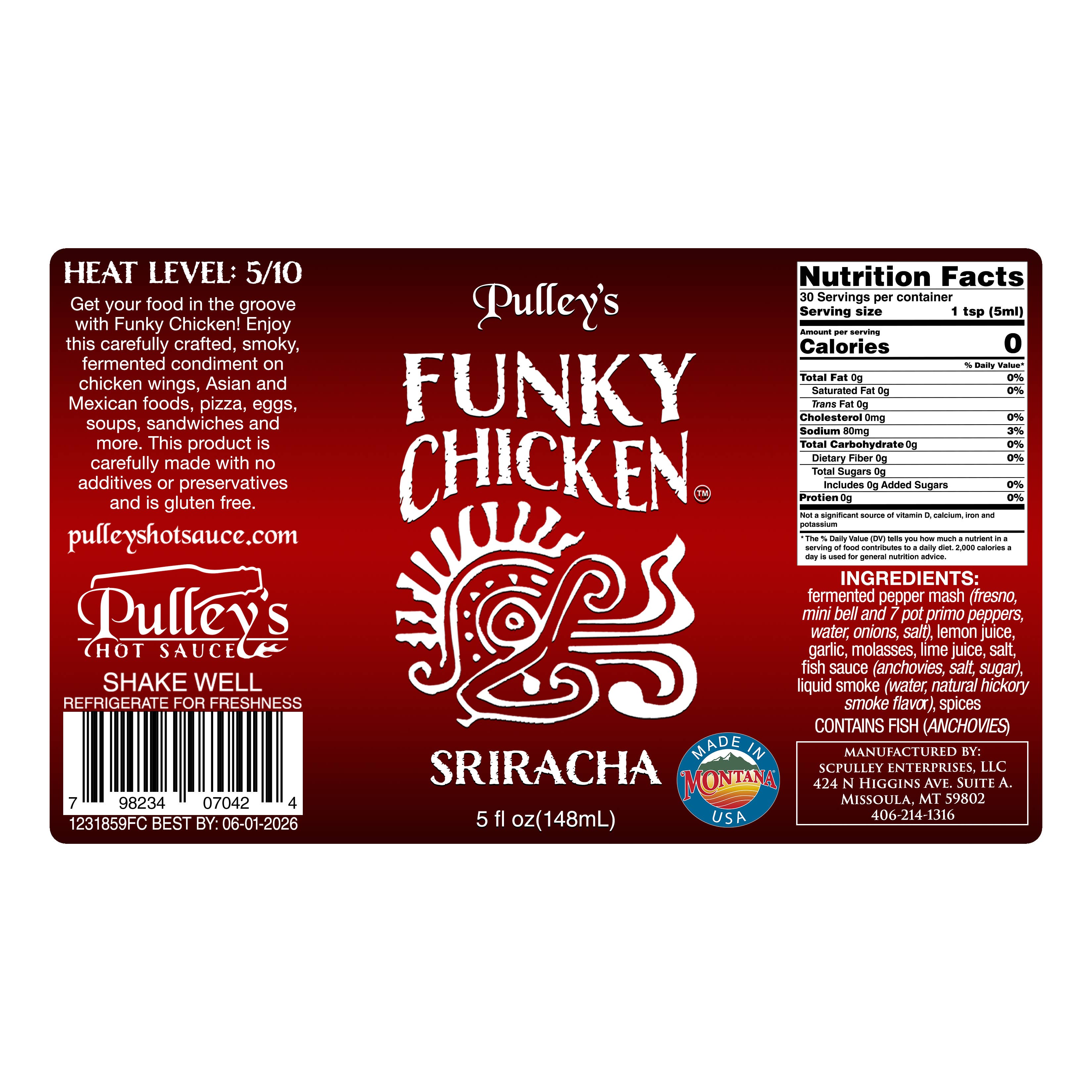 Pulley's Hot Sauce - Wholesale Hot Sauce - Funky Chicken2