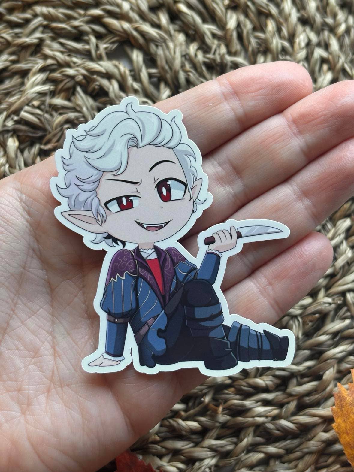 Nordic Book Adventure - Vente Autocollants pour téléphone et ordinateur portable - Astarion - Baldurs Gate 3 - Autocollant