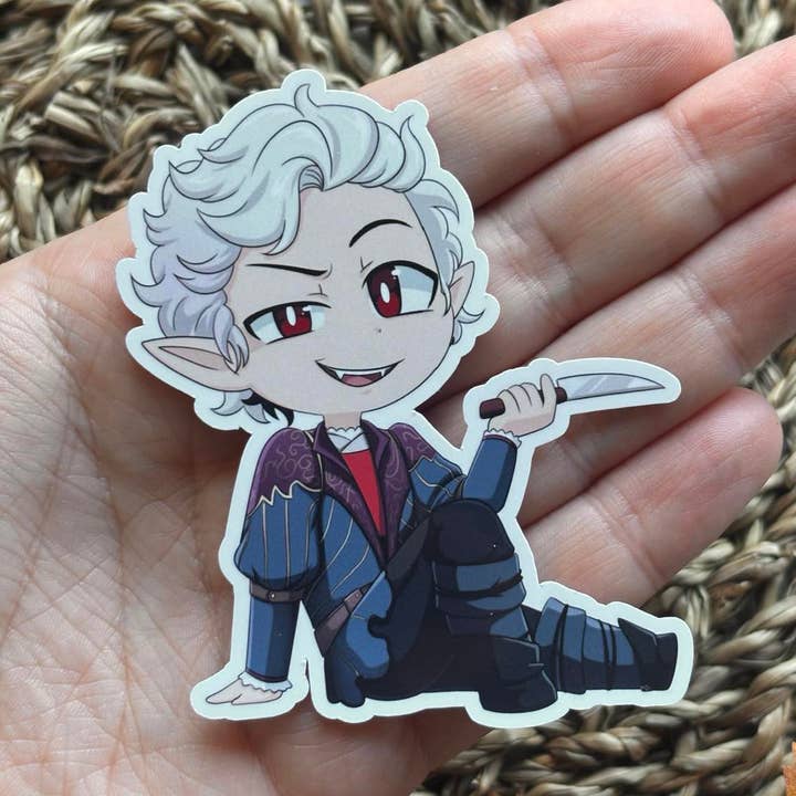 Nordic Book Adventure - Vente Autocollants pour téléphone et ordinateur portable - Astarion - Baldurs Gate 3 - Autocollant 0