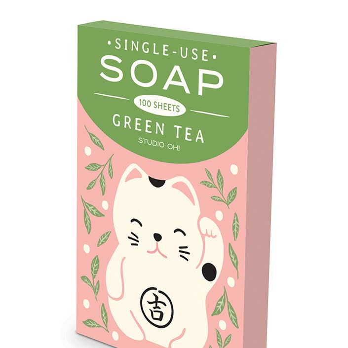 Bobangles - Wholesale Hand soap/wash - Studio Oh Single Use Soap Sheet - Cat/ Green Tea0