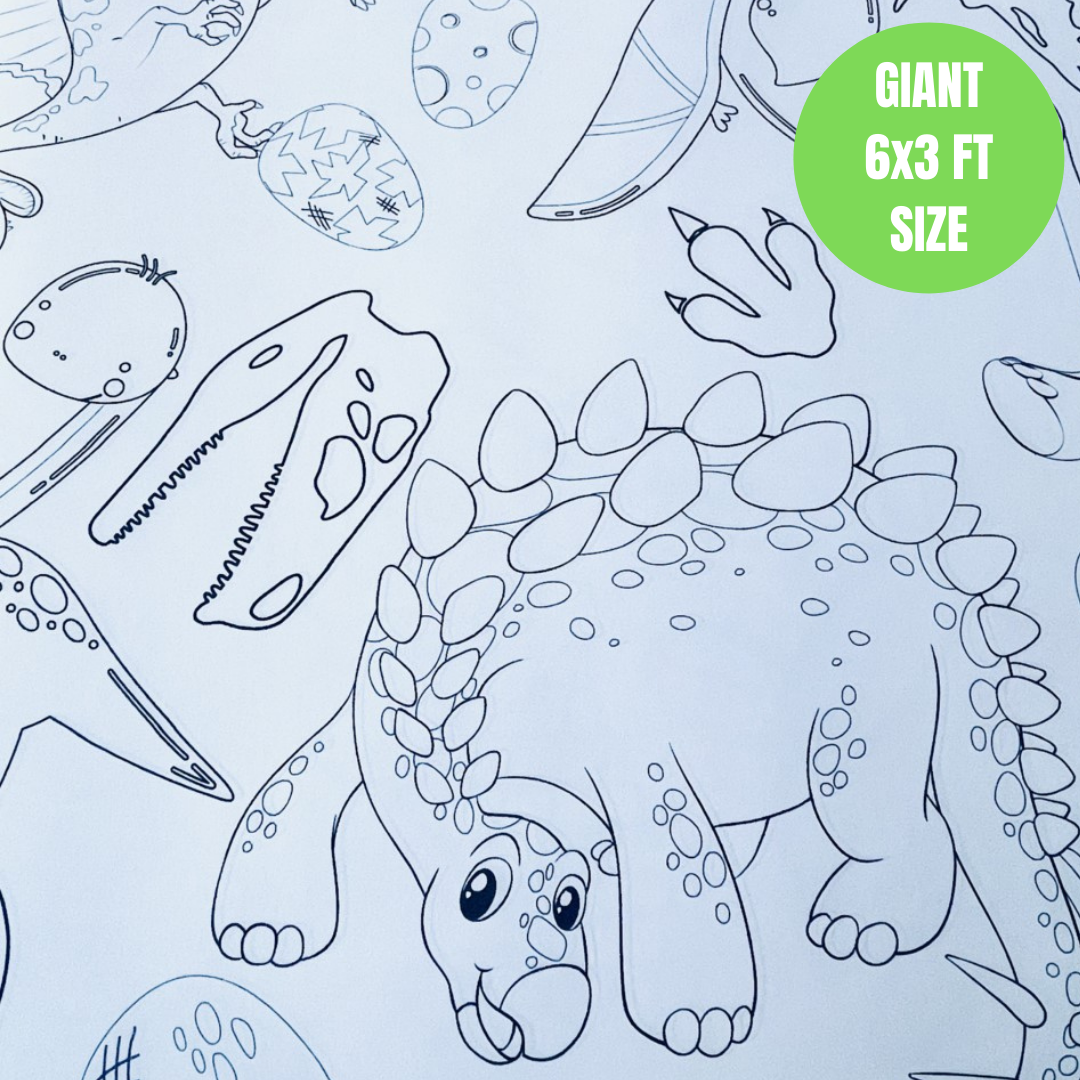 Creative Crayons Workshop - Wholesale Coloring Tablecloth - Kids & Baby - Dinosaur Coloring Tablecloth | Paper Dino Party Decor7