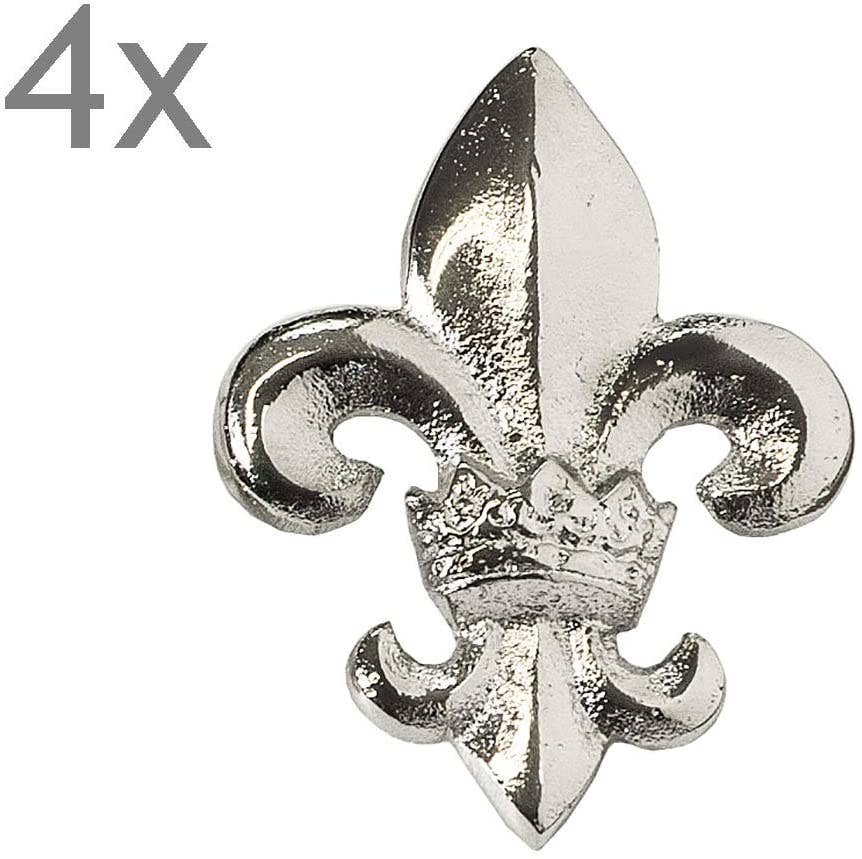 EDZARD - Wholesale Candle Holder - Set of 4 Candle Pins Candle Holders Lily, Aluminum0