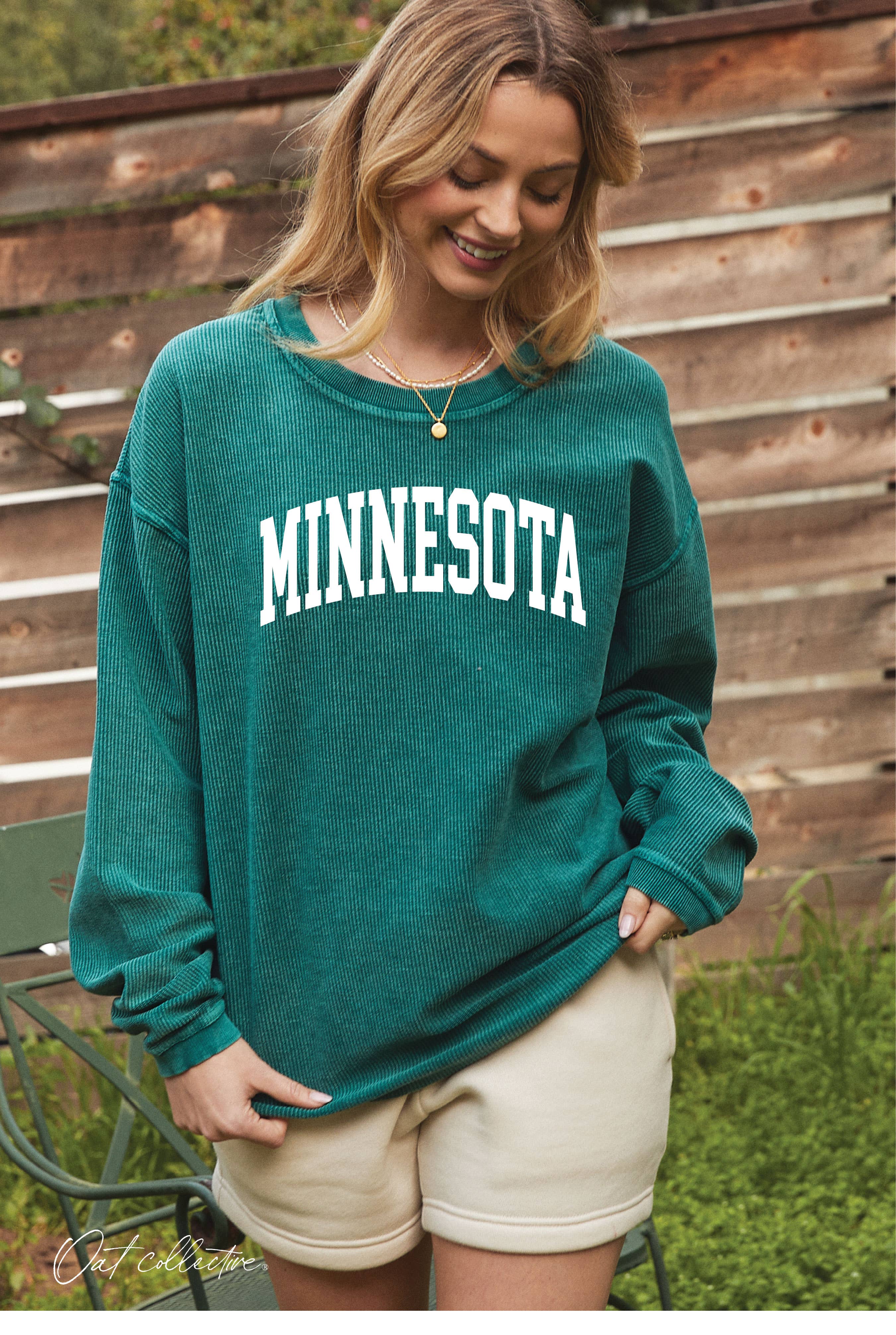 OAT COLLECTIVE – Camisola gráfica - Mulher por atacado – Pulôver Thermal Vintage MINNESOTA 5