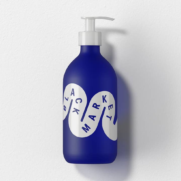 BOTTIGLIA RICARICABILE in vetro blu per la vendita all'ingrosso da parte di Blackmarket