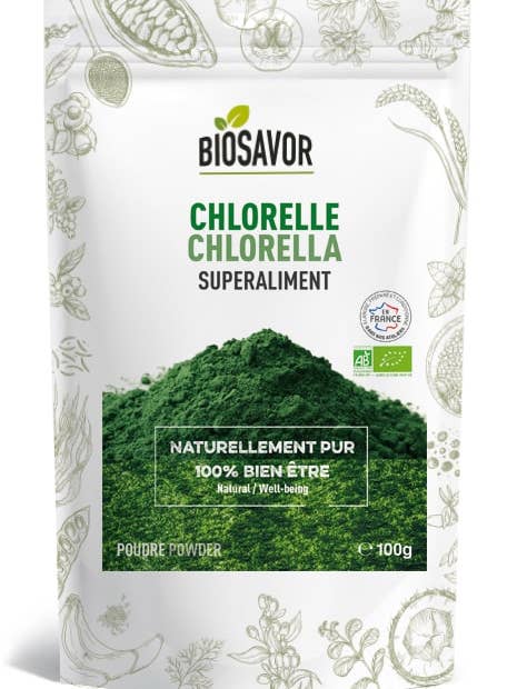 Organic Chlorella Powder 100 g for wholesale by BioSavor