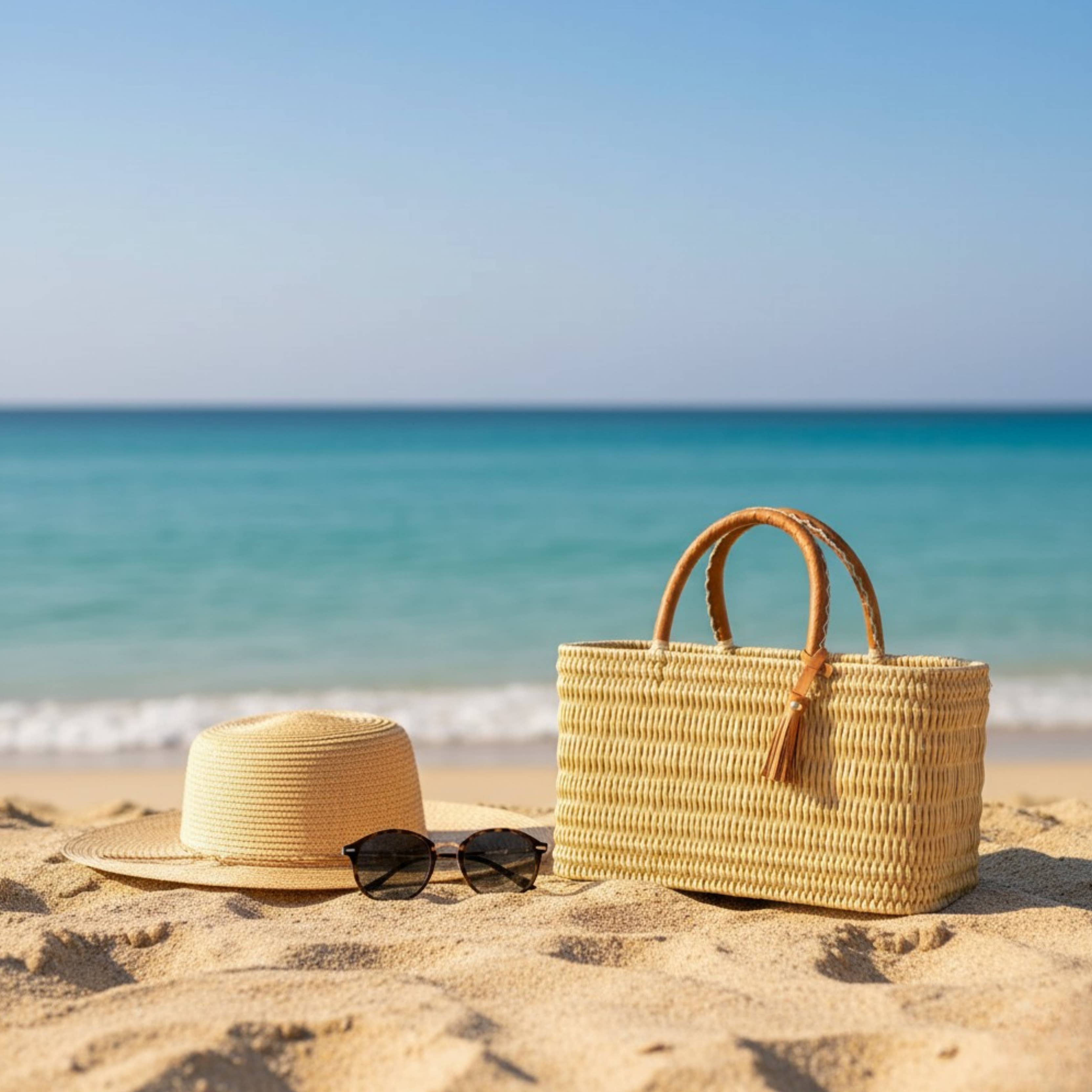 LeBazare - Wholesale Beach Bag - Panier de rangement en doum tissé à la main | Cabas de marché avec poignée en cuir5