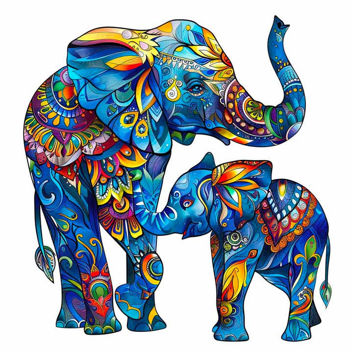 Crafthub - Wholesale Puzzle - Kids - Elephant Family - Jigsaw Puzzle