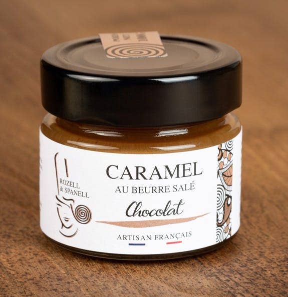 Rozell et Spanell - Wholesale Caramel Sauce - CHOCOLATE SALTED BUTTER CARAMEL 100G