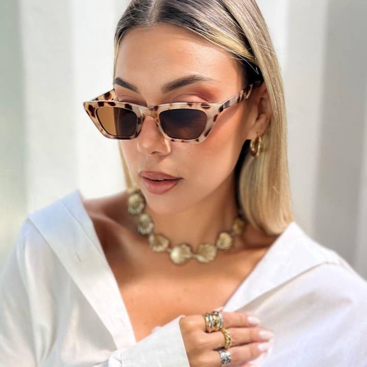 AnnaKey - Wholesale Sunglasses - Women's - ANNAKEY TATI WHITE LEOPARD SUNGLASSES1