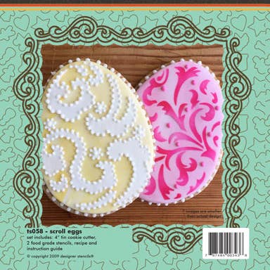 Egg Cookie Cutter & Stencil Set for wholesale by Designer Stencils