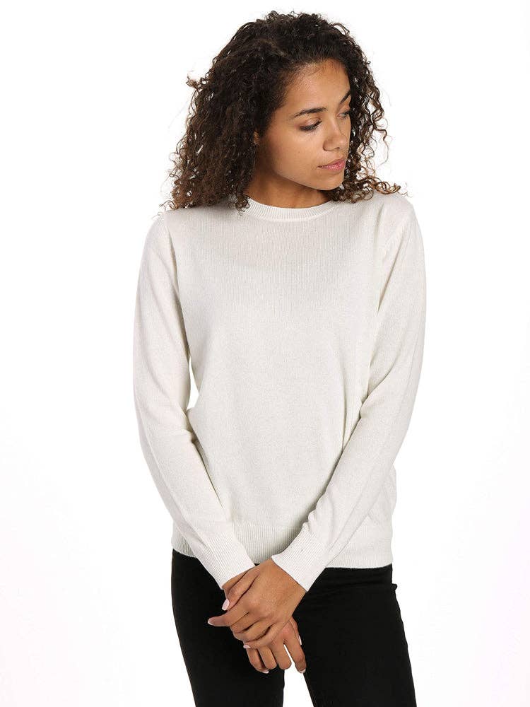 Noble Mount - Wholesale Knit Sweater - Women's - Zainuno Moizni Women's 100% Cashmere Classic Crew Neck Sweater11