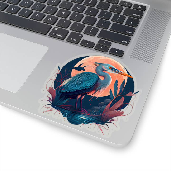 Smartstead Homestead - Wholesale Sticker - Waterproof Vinyl Sticker - Abstract Heron Silhouette Sunset