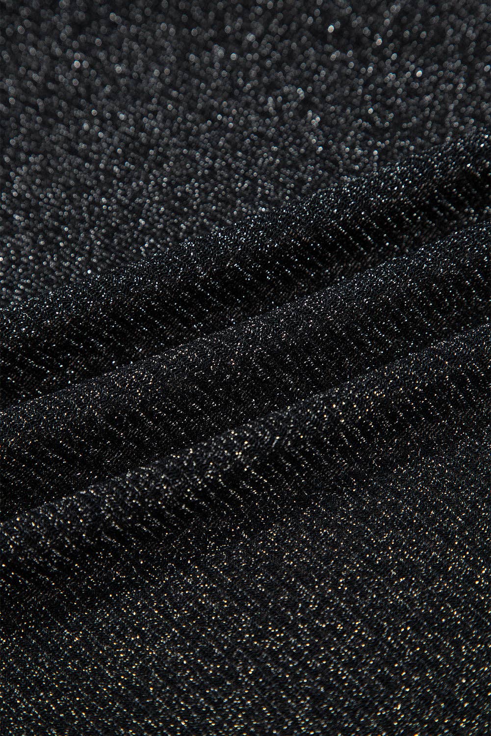 Black Metallic Glitter Mesh Long Sleeve Top for wholesale on Faire9