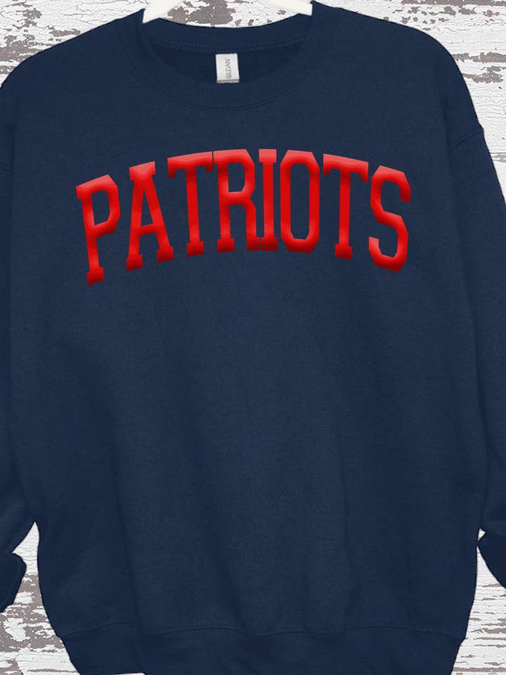 Patriots PUFF Vinyl New England 3D Embossed Football Gear for wholesale by A Blessed Texas Mess Boutique