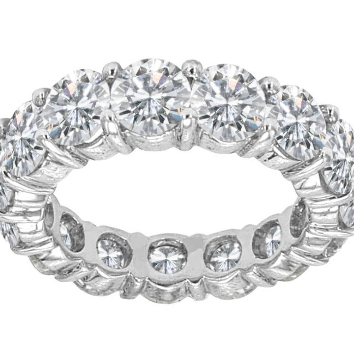 Lifetime Jewelers - Wholesale Multi-Stone Ring - Near 6 Carat Ct Lab Grown Diamond Full Eternity Band 14k