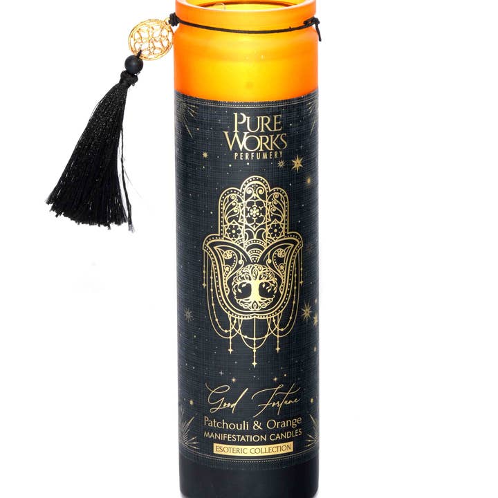 R. Expo/Song of India – wholesale Votive candle – Esoteric- Good Fortune Tall Candle