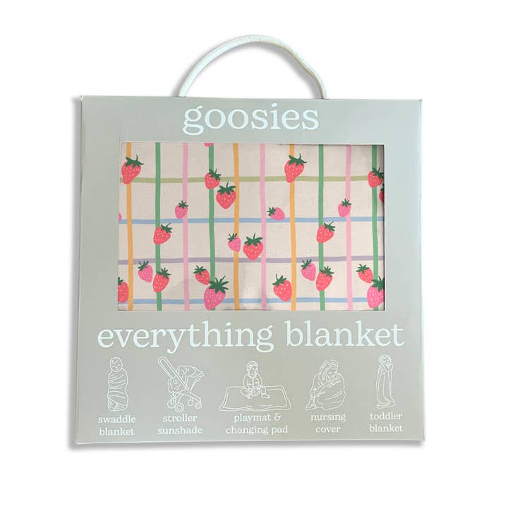 Goosies - Wholesale Bedding Blanket - Kids & Baby - Berry Patch (Strawberries) Everything Blanket