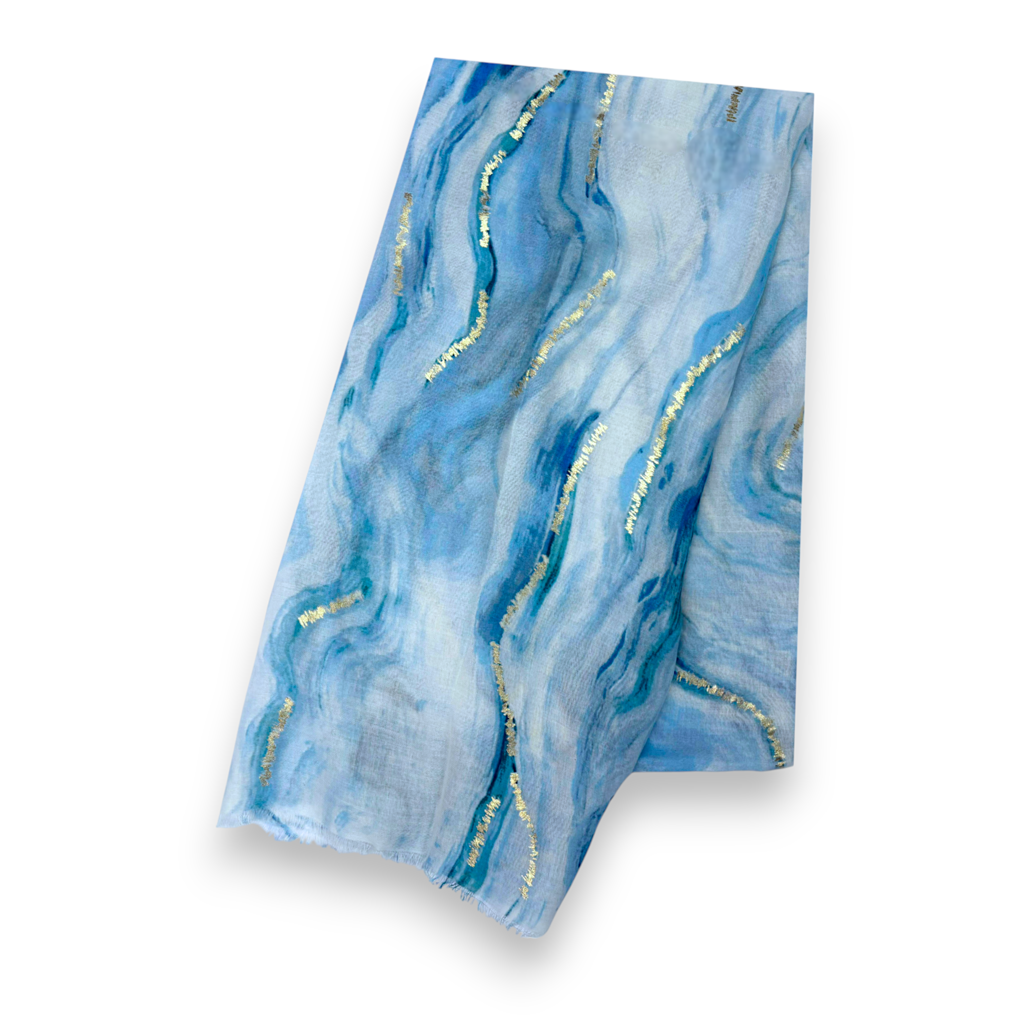 Lili Scarves (US Duty Free) - Vente Écharpe – femme - Écharpe à imprimé marbre avec flocons dorés8