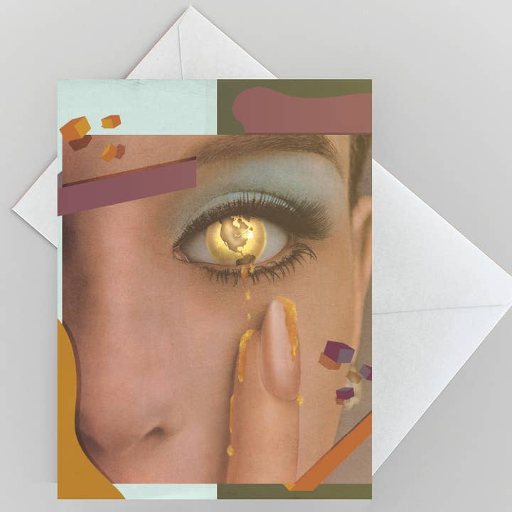 The World Is Yours Greeting Card - Surreal Art Note Card for wholesale by Social Living