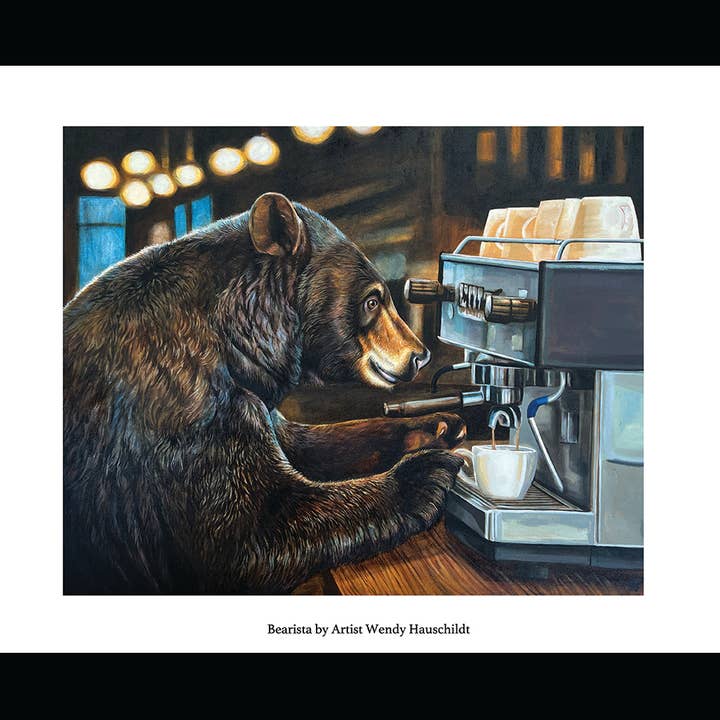 11x14 print - Bearista for wholesale by Coffeehouse Animals