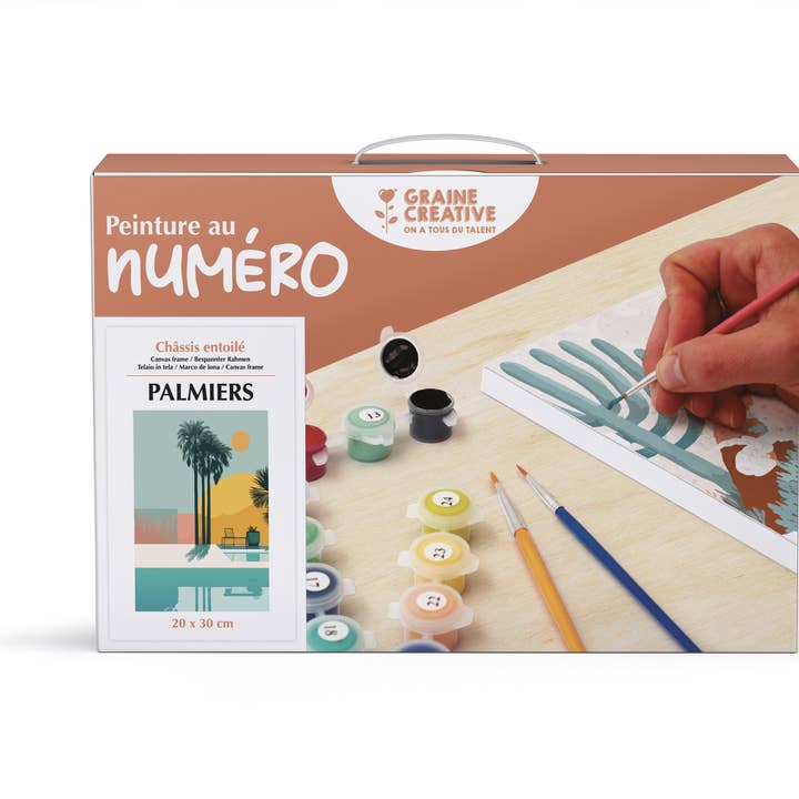 Graine Créative - Wholesale DIY Craft Kit - PAINTING WITH THE NUMBER PALM TREES1