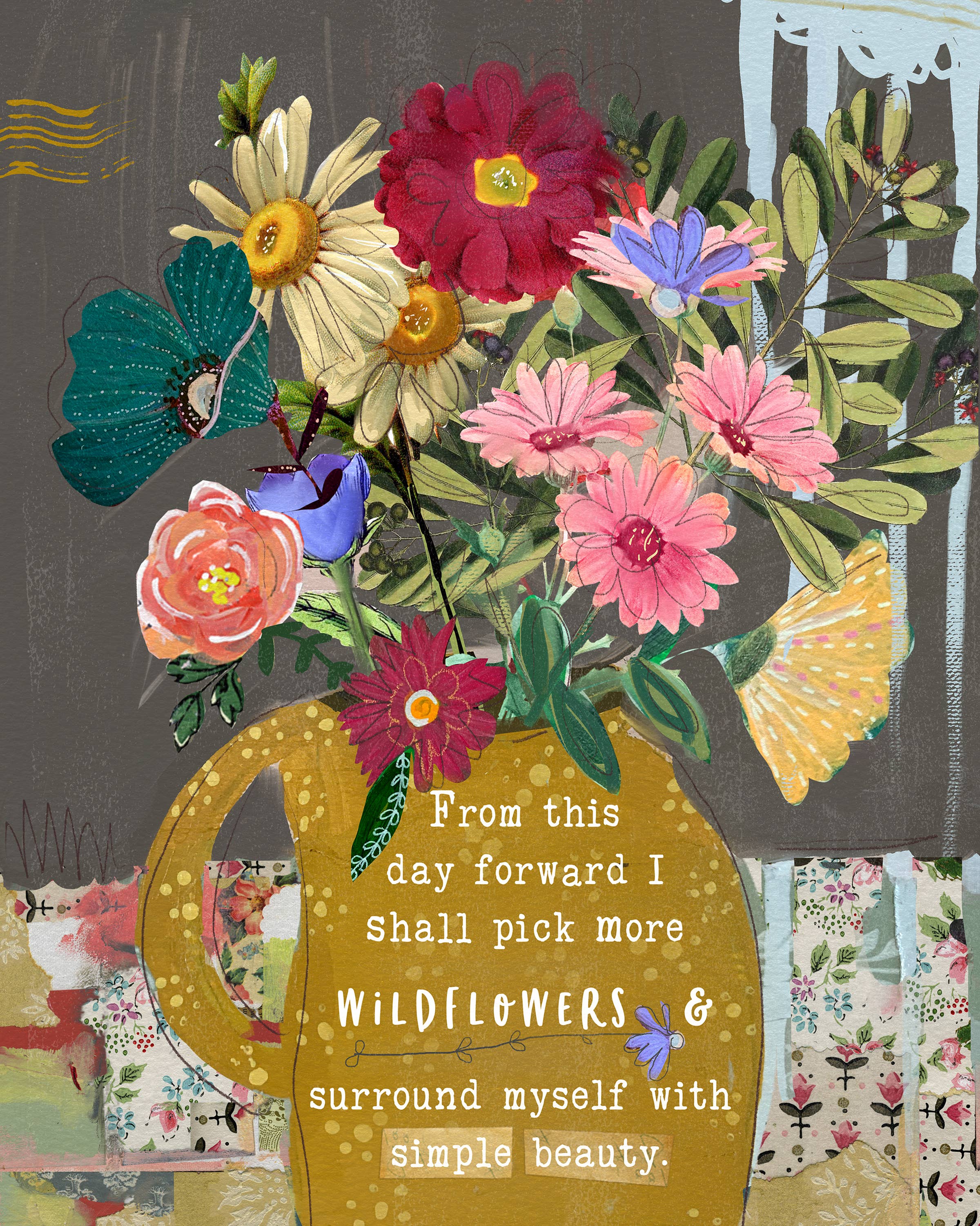 Kelly Rae Roberts - Wholesale Art Print - Pick More Wildflowers - Print1