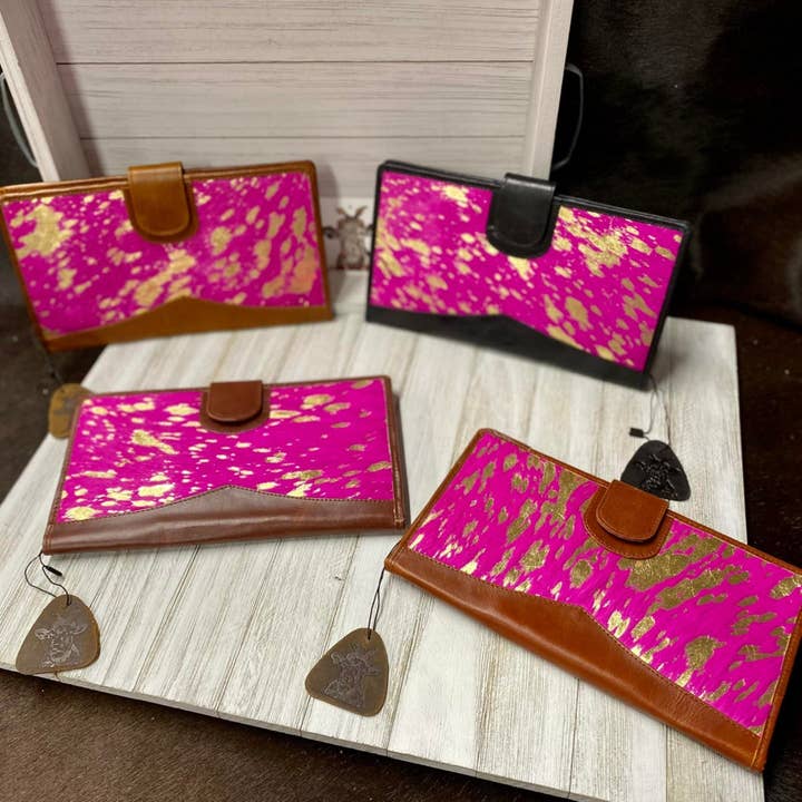 Crazy Heifers Wholesale - Wholesale Wallet - Women's - Blanche Clutch Wallets-Colored Hides