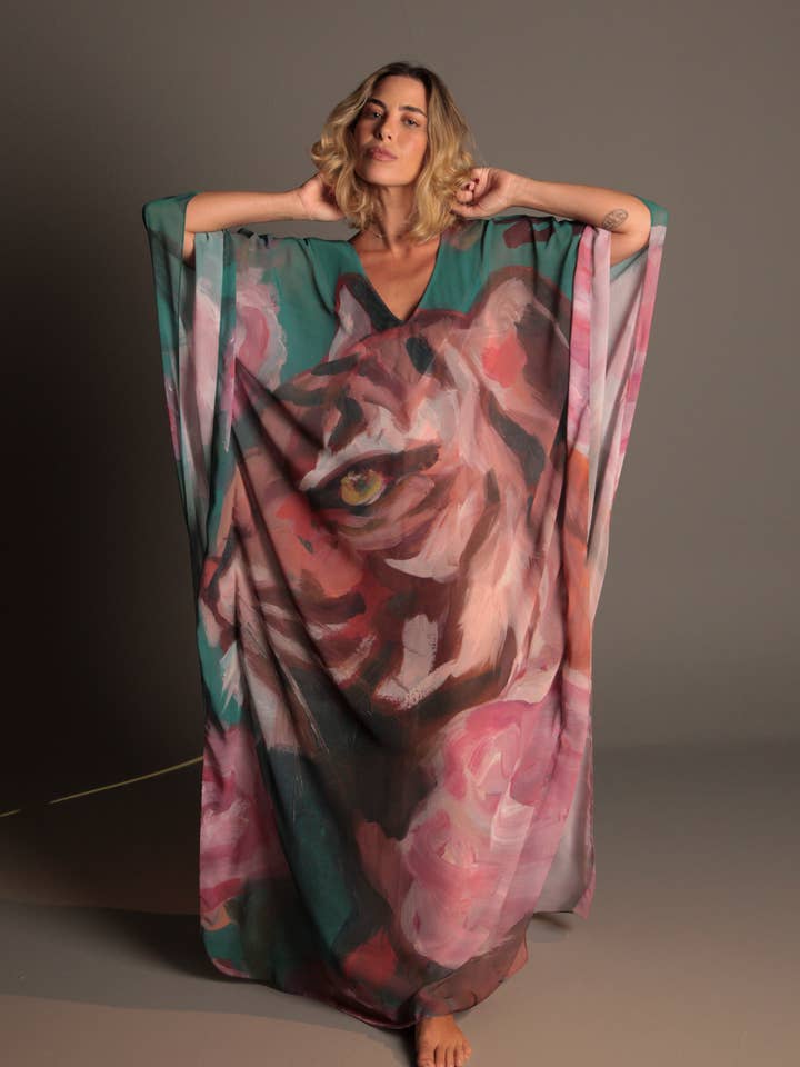 Duda Kimono - Tiger Oil for wholesale by Maria Sanz Kimono