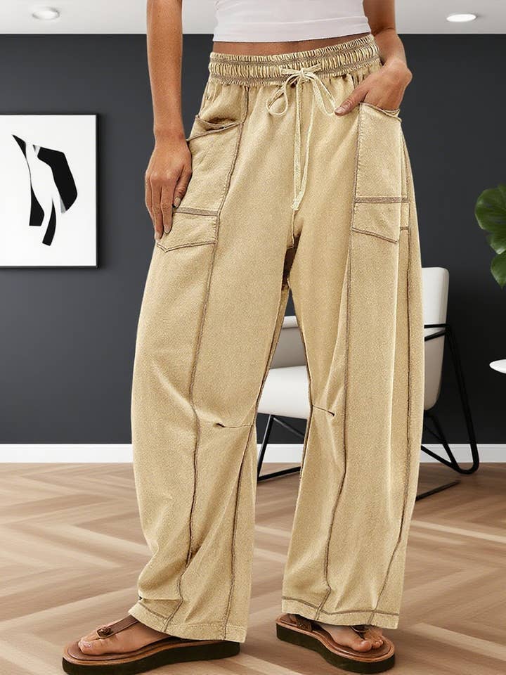 Casual stretched-waist drawstring sweatpants and other Purchase Wholesale soft pants. Free Returns & Net 60 Terms on Faire trending on Faire.