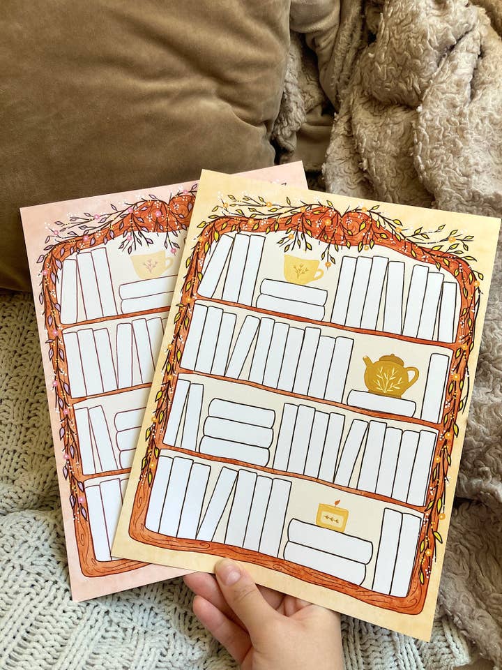 Reading Tracker Shelf Print for wholesale by Tales and Pages Shop