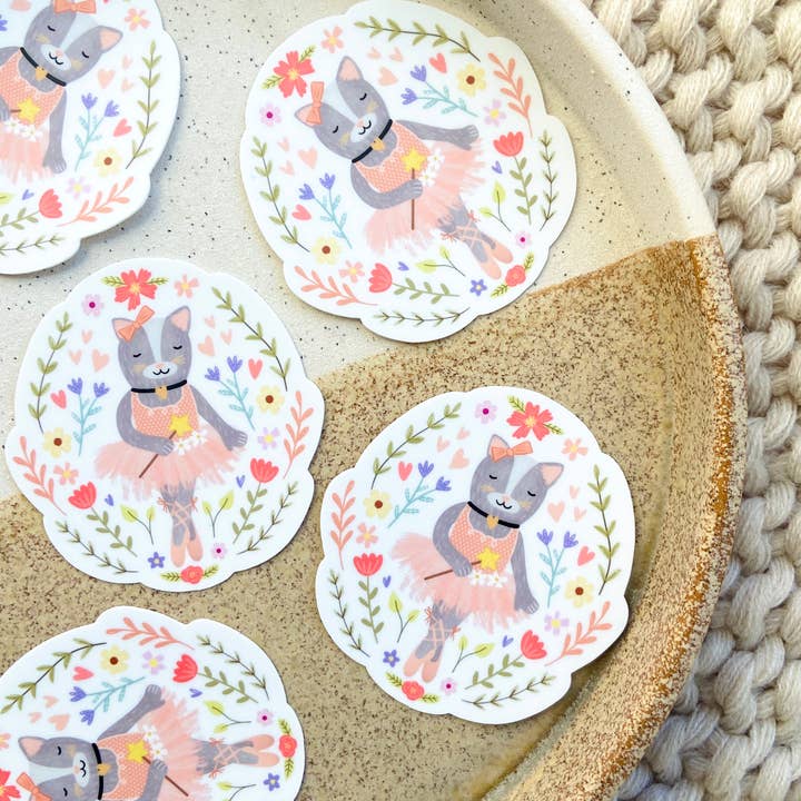 Makerie Day - Wholesale Sticker - Ballerina Kitty Sticker1