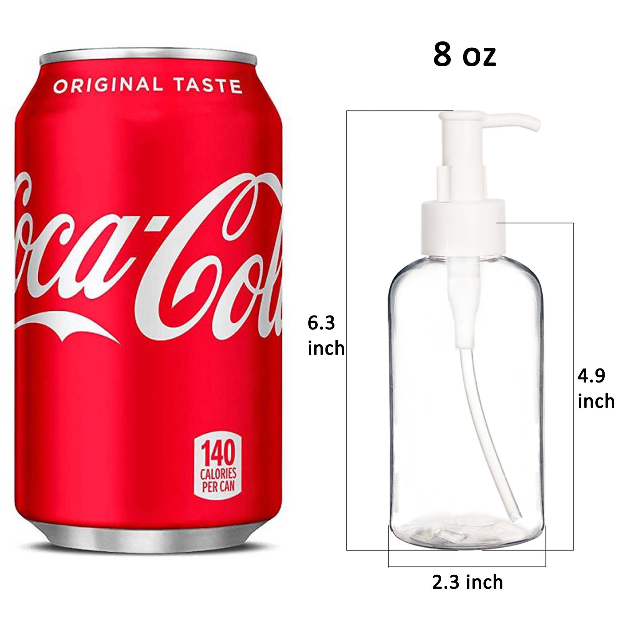 Youngever - Wholesale Soap Dispenser - Youngever 6 Pack 8OZ Empty Plastic Pump Bottles - Clear1