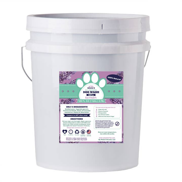 Natural Dog Wash 5 Gal Bulk Refill for wholesale by Yaya Maria's