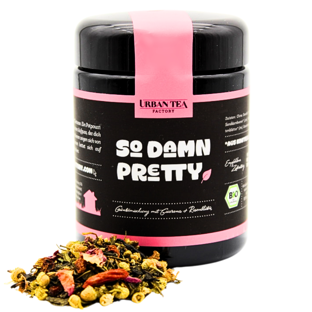 Urban Tea Factory - Wholesale Loose Tea - So Damn Pretty - green tea blend with guarana & rose petals - 50g - organic0